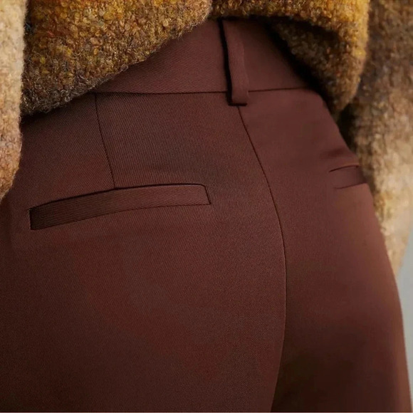 New Favorite Daughter Anthropologie The Favorite Pants Split High Rise Brown 0 - Picture 14 of 17